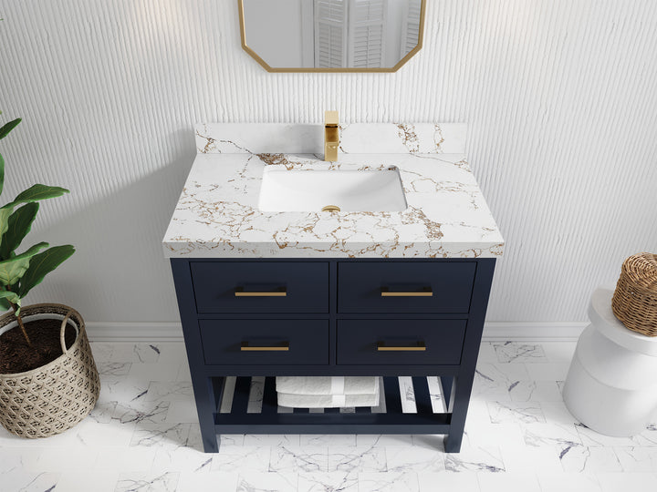 Parker 36 in. W x 22 in. D Single Sink Bathroom Vanity - photo 32