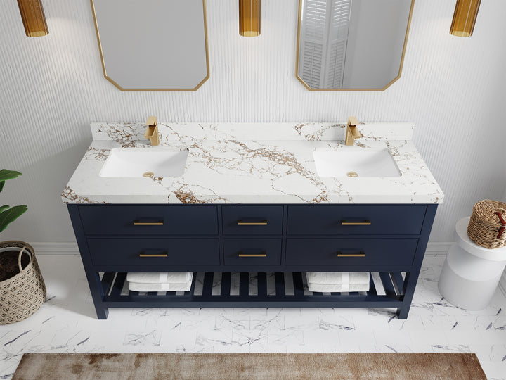 Parker 72 in. W x 22 in. D Double Sink Bathroom Vanity - photo 30