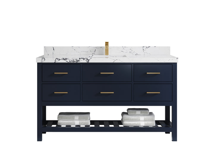 Parker 60 in. W x 22 in. D Single Sink Bathroom Vanity - photo 32