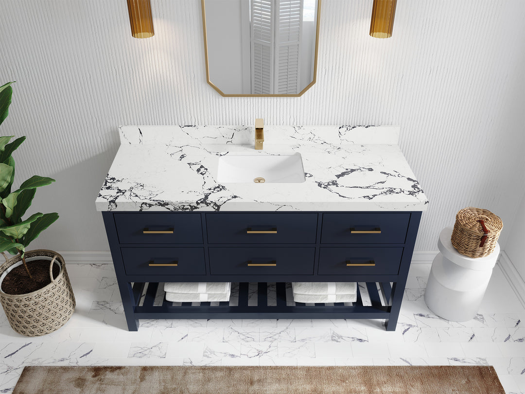 Parker 60 in. W x 22 in. D Single Sink Bathroom Vanity