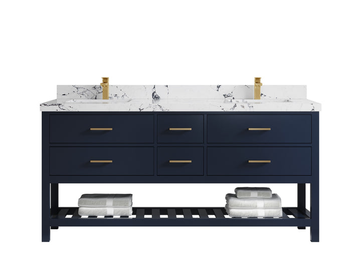 Parker 72 in. W x 22 in. D Double Sink Bathroom Vanity - photo 37