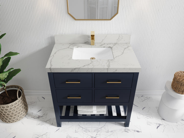Parker 36 in. W x 22 in. D Single Sink Bathroom Vanity - photo 34