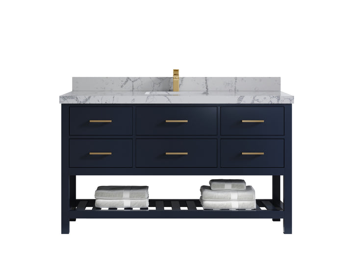 Parker 60 in. W x 22 in. D Single Sink Bathroom Vanity - photo 34