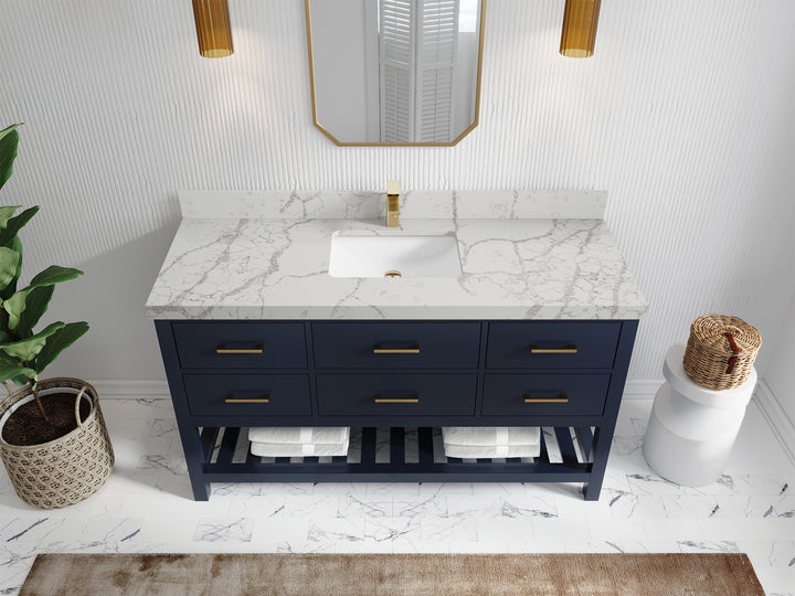 Parker 60 in. W x 22 in. D Single Sink Bathroom Vanity - photo 33