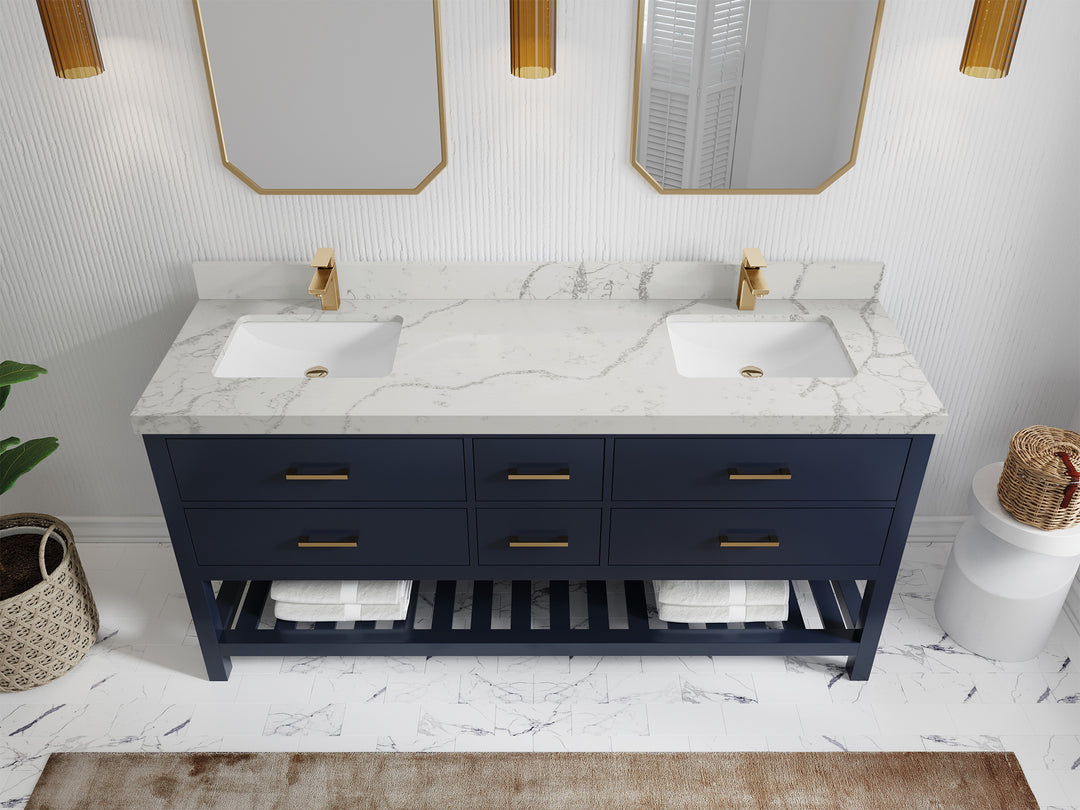 Parker 72 in. W x 22 in. D Double Sink Bathroom Vanity