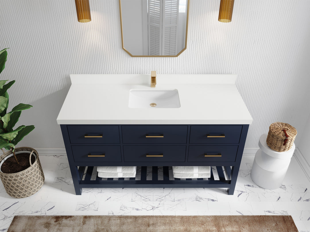 Parker 60 in. W x 22 in. D Single Sink Bathroom Vanity