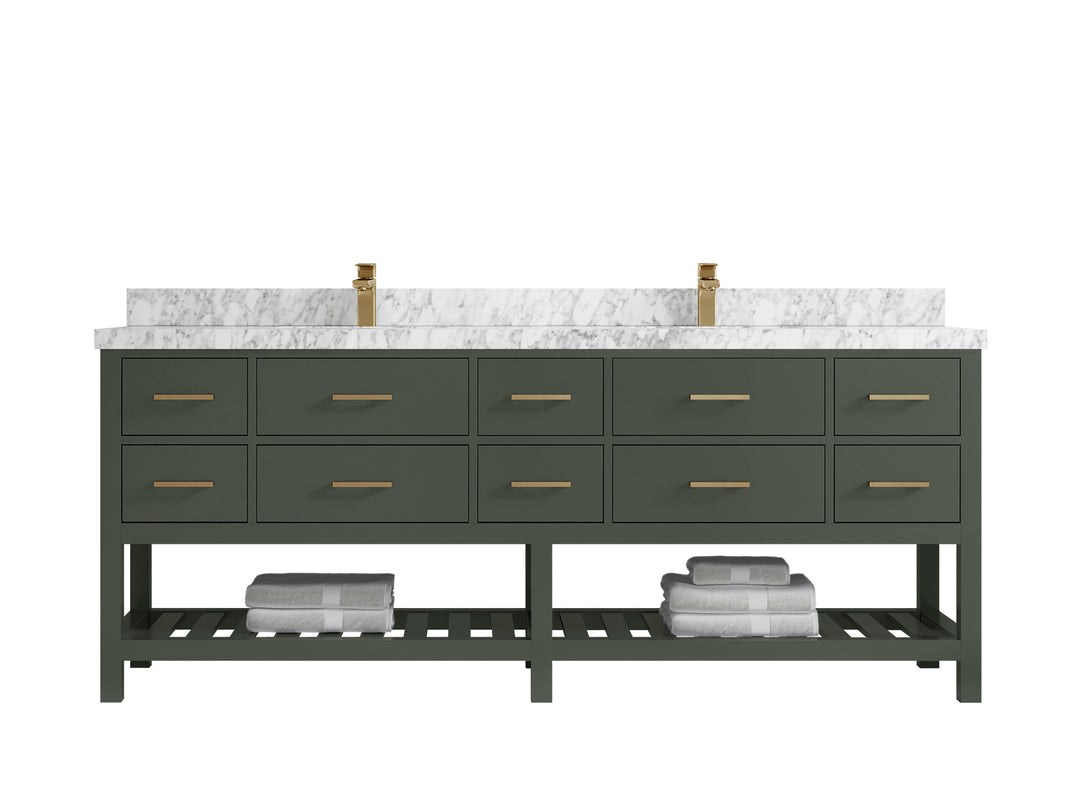 Parker 84 in. W x 22 in. D Double Sink Bathroom Vanity