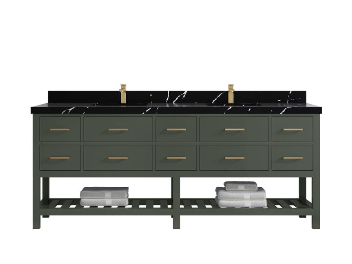 Parker 84 in. W x 22 in. D Double Sink Bathroom Vanity - photo 9