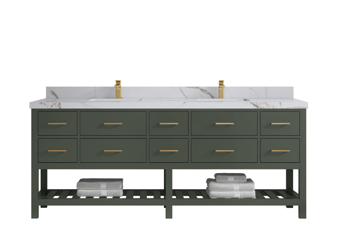 Parker 84 in. W x 22 in. D Double Sink Bathroom Vanity