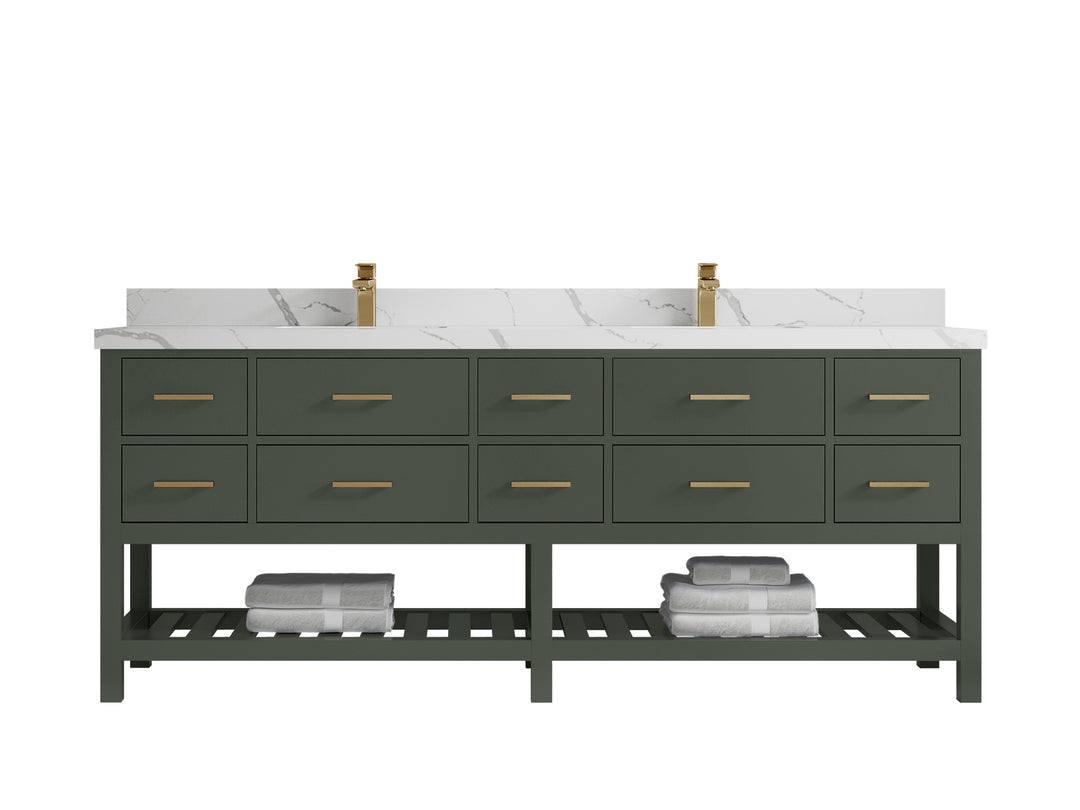 Parker 84 in. W x 22 in. D Double Sink Bathroom Vanity