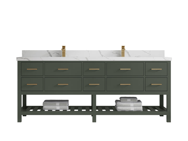 Parker 84 in. W x 22 in. D Double Sink Bathroom Vanity - photo 7