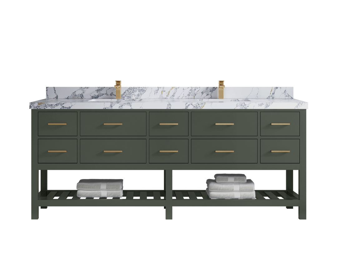 Parker 84 in. W x 22 in. D Double Sink Bathroom Vanity