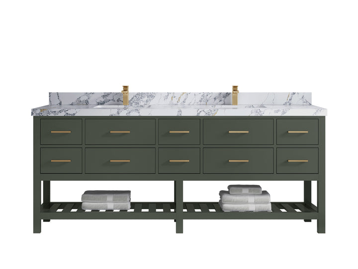 Parker 84 in. W x 22 in. D Double Sink Bathroom Vanity - photo 22