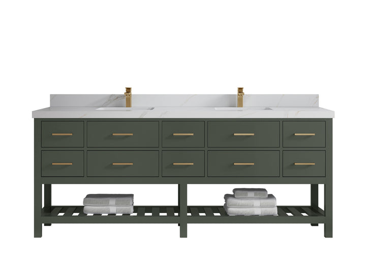 Parker 84 in. W x 22 in. D Double Sink Bathroom Vanity - photo 8