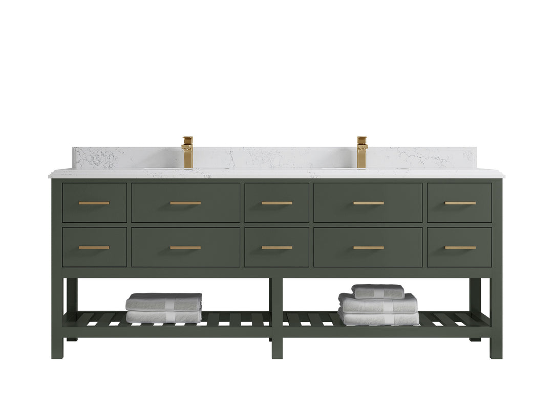 Parker 84 in. W x 22 in. D Double Sink Bathroom Vanity