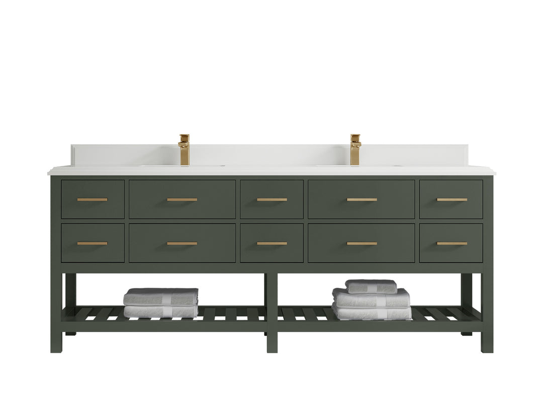 Parker 84 in. W x 22 in. D Double Sink Bathroom Vanity
