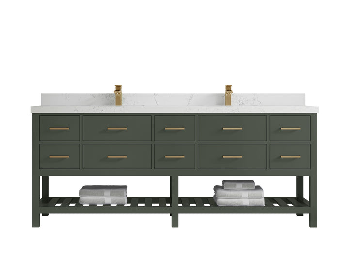 Parker 84 in. W x 22 in. D Double Sink Bathroom Vanity - photo 15
