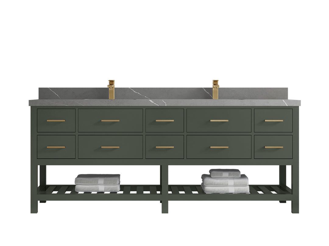 Parker 84 in. W x 22 in. D Double Sink Bathroom Vanity