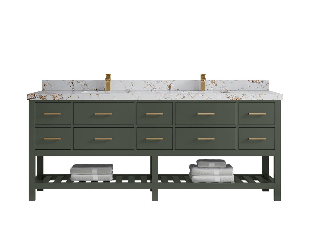 Parker 84 in. W x 22 in. D Double Sink Bathroom Vanity