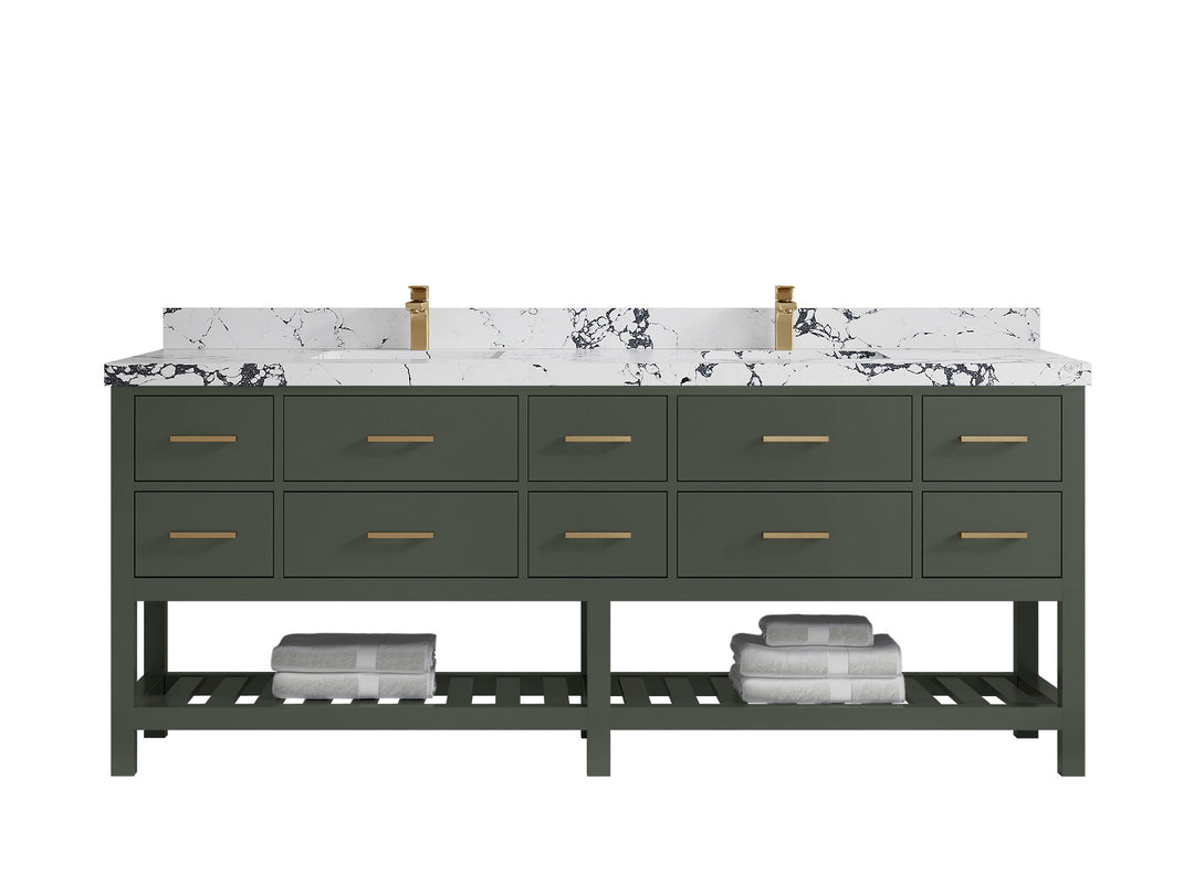 Parker 84 in. W x 22 in. D Double Sink Bathroom Vanity
