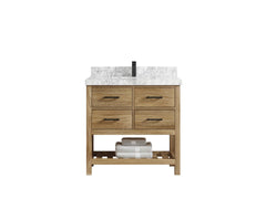 Parker Teak Wood 36 in. W x 22 in. D Center Sink Bathroom Vanity - photo 10