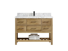 Parker Teak Wood 48 in. W x 22 in. D Single Sink Bathroom Vanity - photo 11