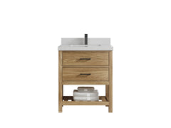 Parker Teak Wood 30 in. W x 22 in. D Single Sink Bathroom Vanity - photo 11