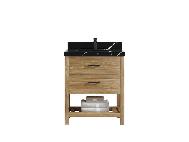 Parker Teak Wood 30 in. W x 22 in. D Single Sink Bathroom Vanity - photo 7