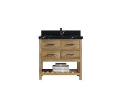Parker Teak Wood 36 in. W x 22 in. D Center Sink Bathroom Vanity - photo 7