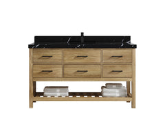 Parker Teak Wood 60 in. W x 22 in. D Single Sink Bathroom Vanity - photo 7