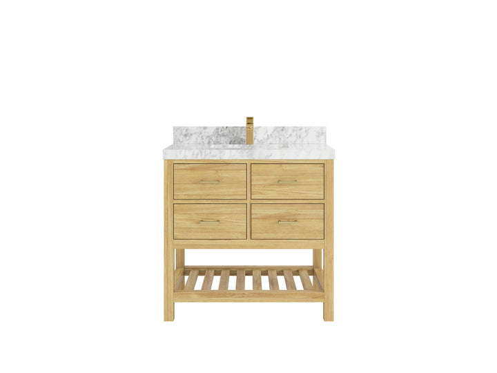 Parker Teak Wood 36 in. W x 22 in. D Center Sink Bathroom Vanity - photo 16