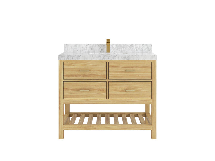Parker Teak Wood 42 in. W x 22 in. D Single Sink Bathroom Vanity - photo 20
