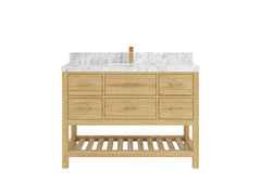Parker Teak Wood 48 in. W x 22 in. D Single Sink Bathroom Vanity - photo 20