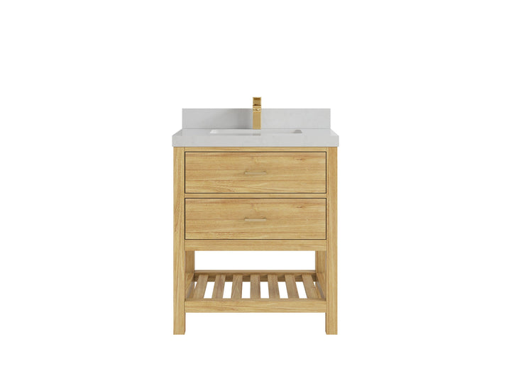 Parker Teak Wood 30 in. W x 22 in. D Single Sink Bathroom Vanity - photo 22
