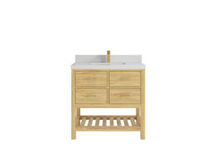 Parker Teak Wood 36 in. W x 22 in. D Center Sink Bathroom Vanity - photo 24