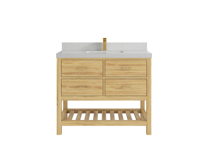 Parker Teak Wood 42 in. W x 22 in. D Single Sink Bathroom Vanity - photo 22