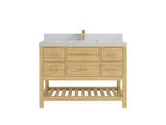 Parker Teak Wood 48 in. W x 22 in. D Single Sink Bathroom Vanity - photo 22
