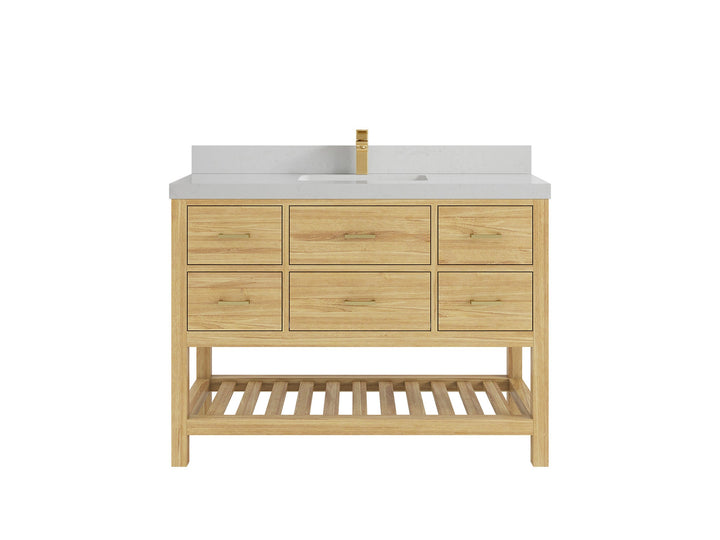 Parker Teak Wood 48 in. W x 22 in. D Single Sink Bathroom Vanity - photo 22