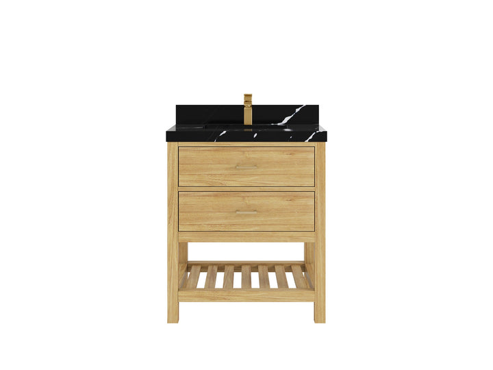 Parker Teak Wood 30 in. W x 22 in. D Single Sink Bathroom Vanity - photo 8