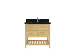 Parker Teak Wood 36 in. W x 22 in. D Center Sink Bathroom Vanity - photo 8