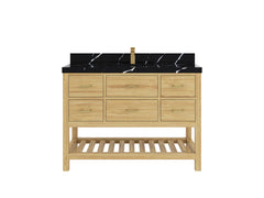 Parker Teak Wood 48 in. W x 22 in. D Single Sink Bathroom Vanity - photo 8