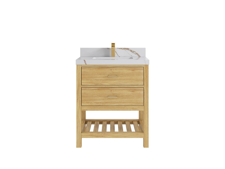 Parker Teak Wood 30 in. W x 22 in. D Single Sink Bathroom Vanity - photo 10