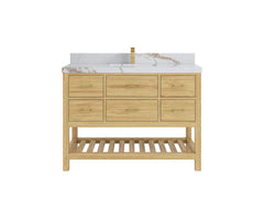 Parker Teak Wood 48 in. W x 22 in. D Single Sink Bathroom Vanity - photo 10