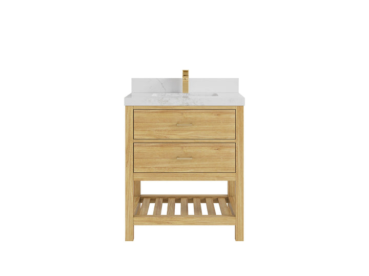 Parker Teak Wood 30 in. W x 22 in. D Single Sink Bathroom Vanity - photo 14