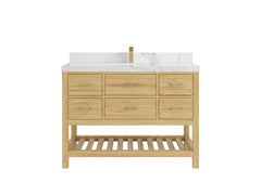 Parker Teak Wood 48 in. W x 22 in. D Single Sink Bathroom Vanity - photo 18