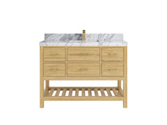 Parker Teak Wood 48 in. W x 22 in. D Single Sink Bathroom Vanity - photo 14