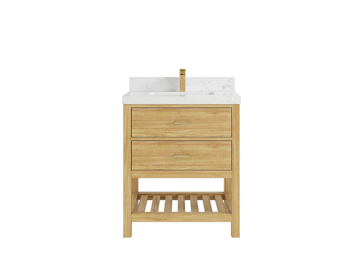 Parker Teak Wood 30 in. W x 22 in. D Single Sink Bathroom Vanity - photo 24