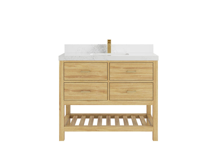 Parker Teak Wood 42 in. W x 22 in. D Single Sink Bathroom Vanity - photo 24
