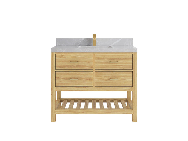 Parker Teak Wood 42 in. W x 22 in. D Single Sink Bathroom Vanity - photo 26