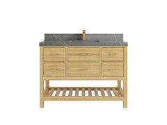 Parker Teak Wood 48 in. W x 22 in. D Single Sink Bathroom Vanity - photo 28